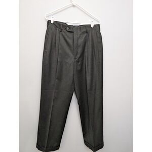 D1 Jos A Bank Pants Mens 32x29 Classic Collection Wool Houndstooth Grey Black